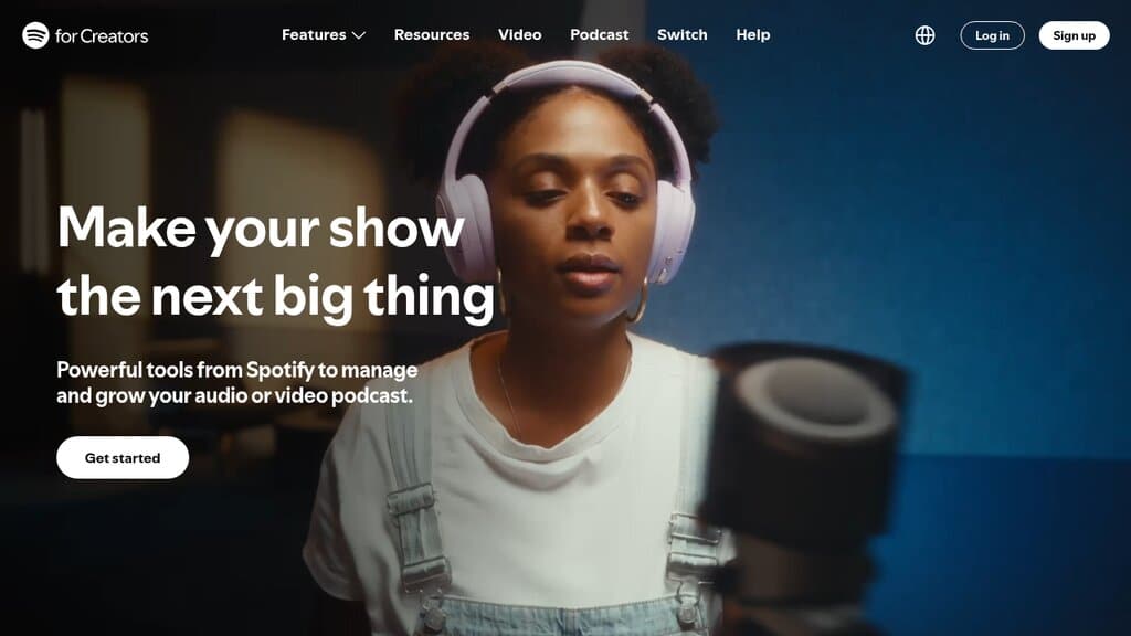 Spotify for Creators homepage